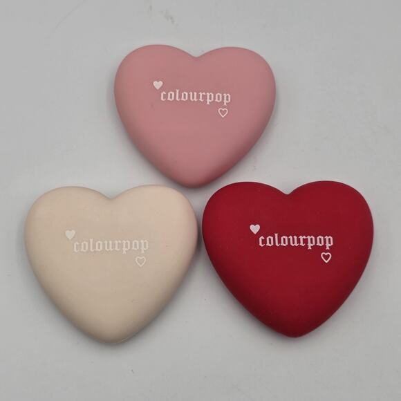 Colourpop Pressed Powder Blush Valentines Hearts Lot Of 3 No Box - Picture 1 of 3
